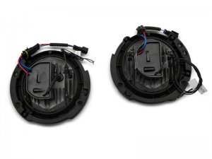 Jeep Wrangler JK LED Halo Projector Headlights - Raxiom - Chrome - `07-`18