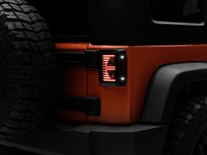 Jeep Wrangler JK LED Taillights - Rear - Raxiom - Axial Series Vision - Black - `07-`18