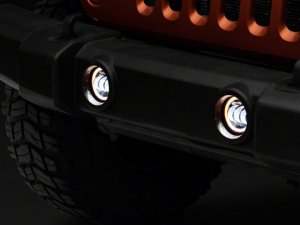 Jeep Gladiator Fog Lights - Raxiom - Axial Series Halo LED - Amber - `07-`23