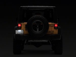 Jeep Wrangler JK License Plate Light - Raxiom - Axial Series LED - Black - `07-`18