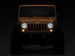 Jeep Wrangler JK LED Headlights - Raxiom - Axial Series - Black - `07-`18