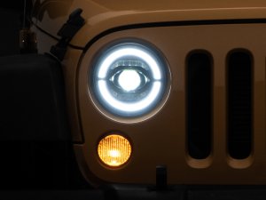 Jeep Wrangler JK LED Headlights - Raxiom - Axial Series - Black - `07-`18