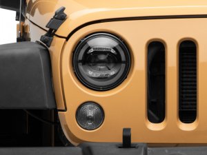 Jeep Wrangler JK LED Headlights - Raxiom - Axial Series - Black - `07-`18