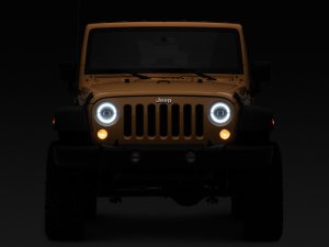 Jeep Wrangler JK LED Headlights - Raxiom - Axial Series - Black - `07-`18