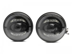 Jeep Wrangler JK LED Headlights - Raxiom - Axial Series - Black - `07-`18