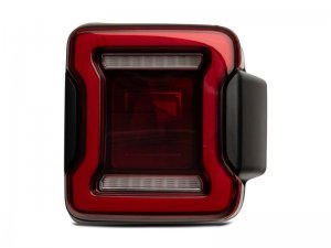 Jeep Wrangler JL LED Tail Lights - Raxiom - Horizon - Black Housing, Red Lens - `18-`23