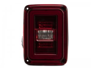 Jeep Wrangler JL LED Taillights - Raxiom - Black Housing - Red Lens - `07-`18