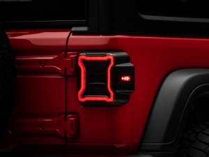 Jeep Wrangler JL LED Tail Lights - Raxiom - Smoked Lens - Black - `18-`22