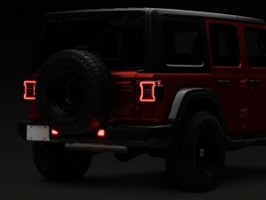 Jeep Wrangler JL Reflector Lamps - Rear - Raxiom - LED - Clear - `18-`23