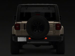 Jeep Wrangler JL LED Rear Bumper Reflector Lights - Rear - Raxiom - Smoked - `18-`23