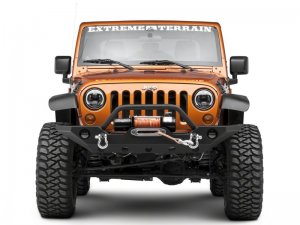 Jeep Wrangler JK LED Headlights - Raxiom - Partial Halo - Black - `97-`18