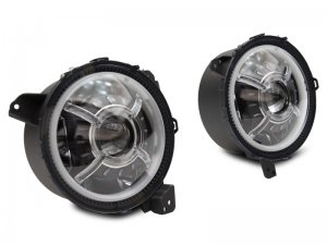 Jeep Wrangler JL LED Headlights - Raxiom - 9-Inch w/ DRL and Halo - Black - `18-`22