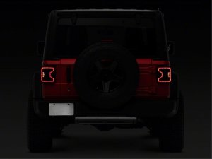 Jeep Wrangler JL LED Tail Lights - Rear - Raxiom - Smoked - `18-`23