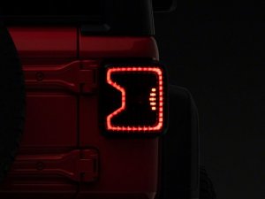 Jeep Wrangler JL LED Tail Lights - Rear - Raxiom - Smoked - `18-`23