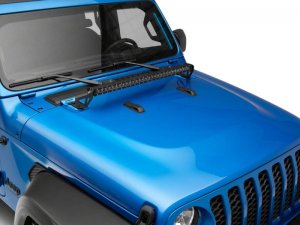 Jeep Gladiator Light Brackets - Hood - Raxiom - Axial Series 30-Inch Single Row LED Light Bar - `18-`23