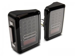 Jeep Wrangler JK LED Tail Lights - Rear - Raxiom - Axial Series - Black - `07-`18