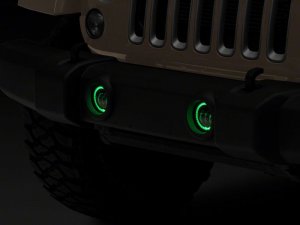 Jeep Wrangler JK Fog Lights - Raxiom - Axial Series 4-In LED - RGB Halo - `07-`18