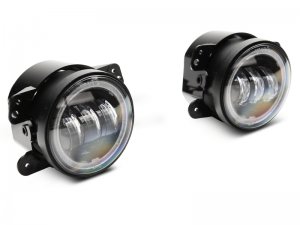 Jeep Wrangler JK Fog Lights - Raxiom - Axial Series 4-In LED - RGB Halo - `07-`18