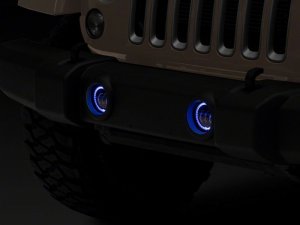 Jeep Wrangler JK Fog Lights - Raxiom - Axial Series 4-In LED - RGB Halo - `07-`18