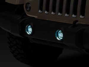 Jeep Wrangler JK Fog Lights - Raxiom - Axial Series 4-In LED - RGB Halo - `07-`18