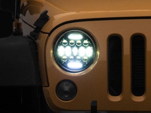 Jeep Wrangler JK Headlights - Raxiom - Axial Series 13-LED - Black - `07-`18
