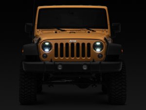 Jeep Wrangler JK Headlights - Raxiom - Axial Series 13-LED - Black - `07-`18