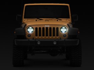 Jeep Wrangler JK Headlights - Raxiom - Axial Series 13-LED - Black - `07-`18