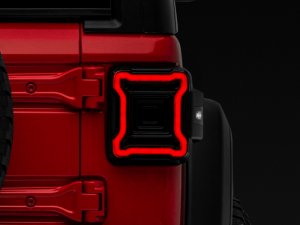 Jeep Wrangler JL LED Taillights - Raxiom - Axial Series Plateau - Black - `18-`22