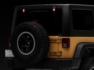 Jeep Wrangler JK Rear Window Glass Hinge LED Lights - Rear - Raxiom - Axial Series - Black - `07-`18