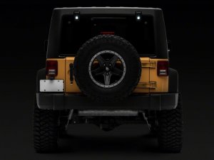 Jeep Wrangler JK Rear Window Glass Hinge LED Lights - Rear - Raxiom - Axial Series - Black - `07-`18