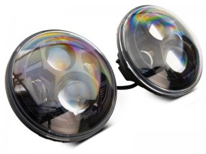 Jeep Wrangler JK LED Headlights - Raxiom - Black - `07-`18