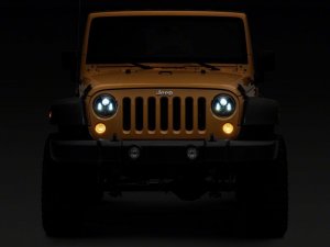 Jeep Wrangler JK LED Headlights - Raxiom - Black - `07-`18