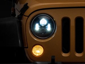 Jeep Wrangler JK LED Headlights - Raxiom - Black - `07-`18