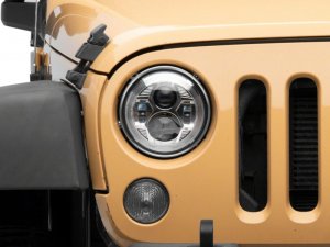 Jeep Wrangler JK LED Headlights - Raxiom - Chrome - `07-`18