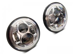 Jeep Wrangler JK LED Headlights - Raxiom - Chrome - `07-`18