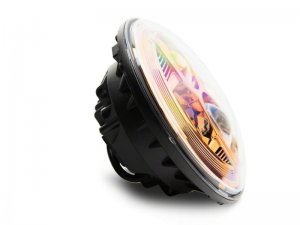 Jeep Wrangler JK LED Headlights - Raxiom - 7-Inch - Orange - `07-`18