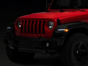 Jeep Wrangler JL Turn Signal Lights - Raxiom - Axial Series SEQL LED - Smoked - `18-`23