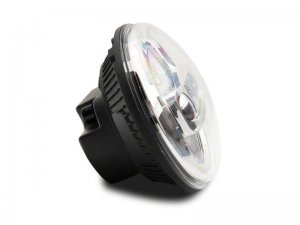 Jeep Wrangler JK LED Headlights - Raxiom - Axial 7-In with DRL - Chrome - `07-`18