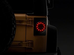 Jeep Wrangler JK LED Taillights - Raxiom - Halo - Black - `07-`18