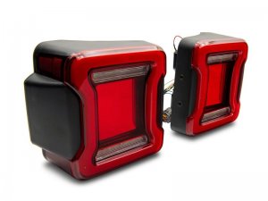 Jeep Wrangler JL Tail Lights - Raxiom - LED - Red - 0