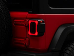 Jeep Wrangler JL LED Taillights - Raxiom - Axial Series Carver - Smoked Lens - `18-`23