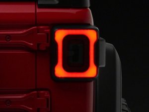 Jeep Wrangler JL LED Taillights - Raxiom - Axial Series Carver - Smoked Lens - `18-`23