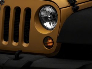 Jeep Wrangler JK Turn Signal Lights - Raxiom - Old Glory - Smoked - `07-`18