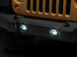 Jeep Wrangler JK Fog Lights - Raxiom - Axial Series 4-In LED - Clear - `07-`18
