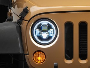 Jeep Wrangler JK LED Headlights - Raxiom - Axial - Black - `07-`18