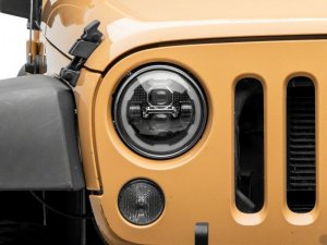 Jeep Wrangler JK LED Headlights - Raxiom - Axial - Black - `07-`18