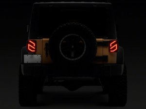 Jeep Wrangler JK Tail Lights - Raxiom - Trident LED - Smoked - `07-`18