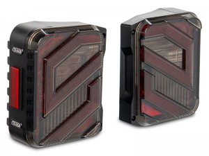 Jeep Wrangler JK LED Taillights - Rear - Raxiom - Trident - Black - `07-`18