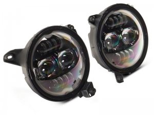 Jeep Gladiator LED Headlights - Raxiom - Axial Series 9-Inch Angel Eye - Black - `18-`23