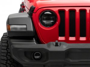 Jeep Gladiator LED Headlights - Raxiom - Axial Series 9-Inch Angel Eye - Black - `18-`23